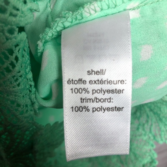 Maurices Adjustable Tank Top Green with White Polka Dots Size Small - Picture 3 of 6